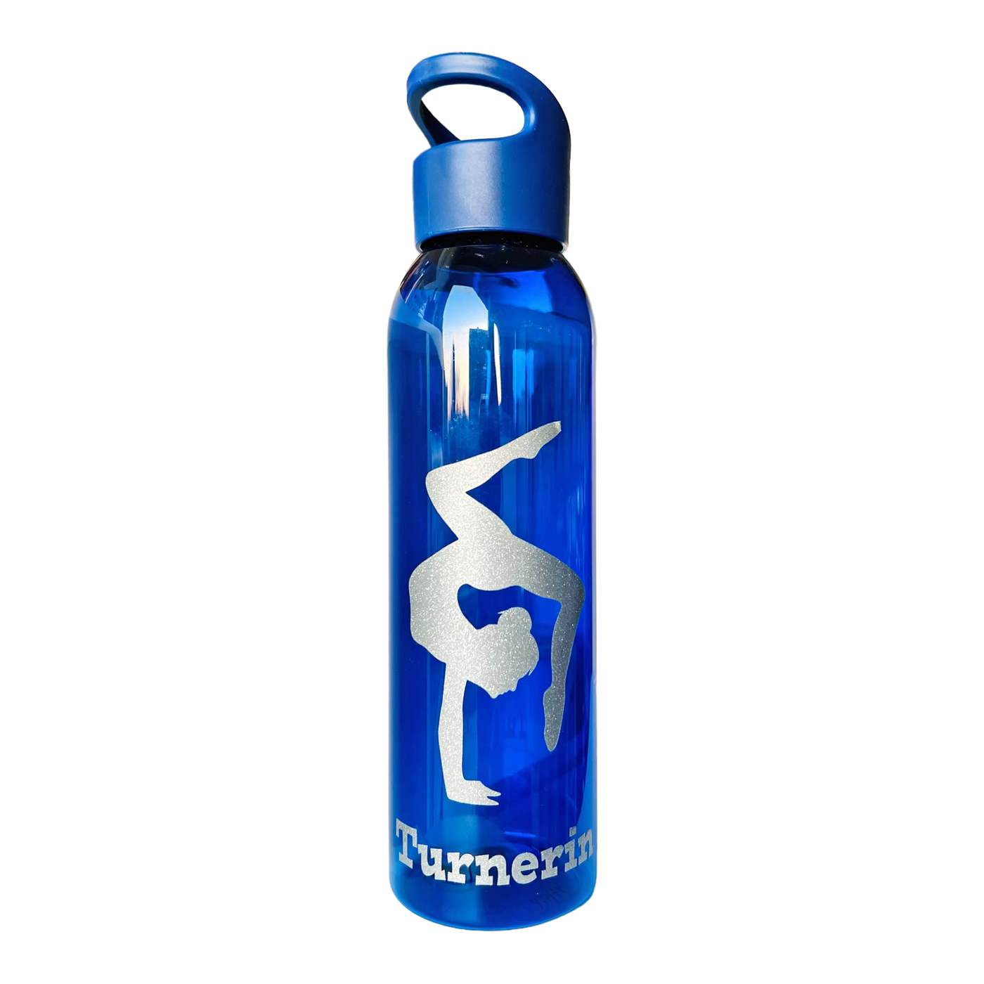 Trinkflasche blau transparent