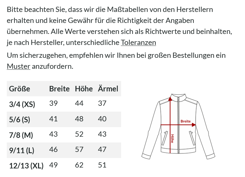 Sweatjacke Kids blau - Turnerin & Name