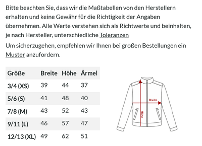 Sweatjacke Kids blau - Turnerin & Name