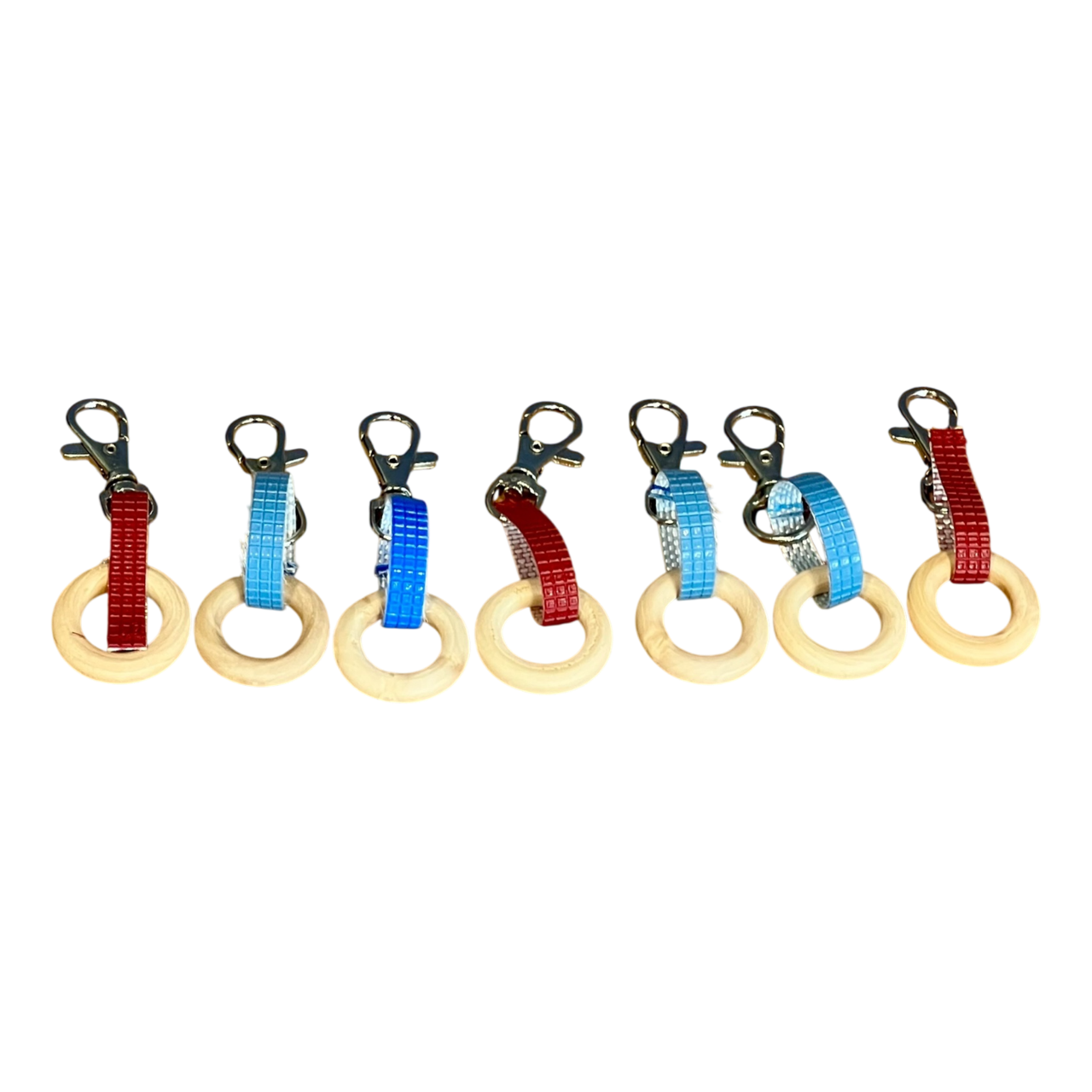 Anhänger Turnring blau Karabiner