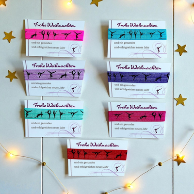 Haargummi mit Turnerinnen & Weihnachtskarte