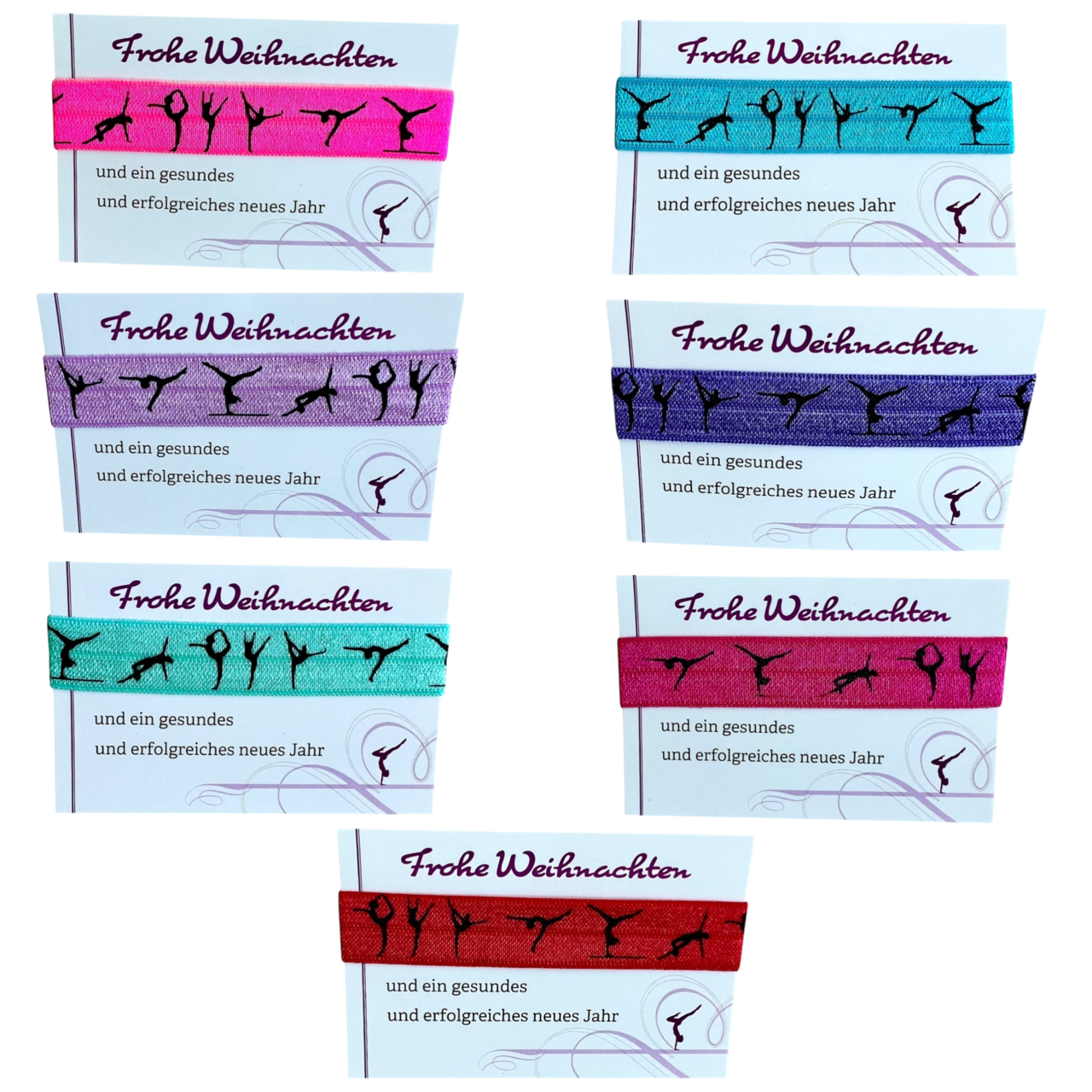 Haargummi mit Turnerinnen & Weihnachtskarte