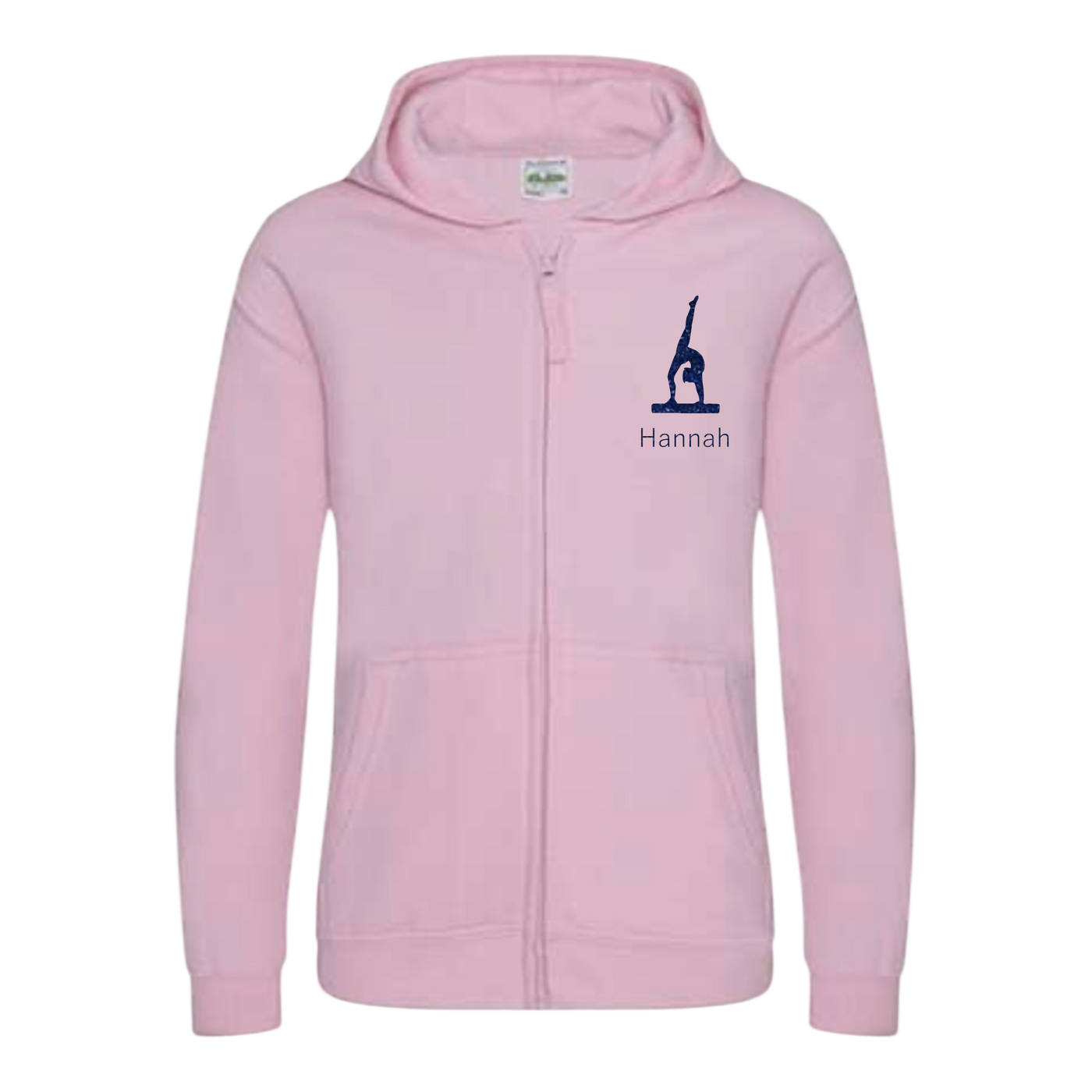 Sweatjacke Kids rosa - Turnerin & Name