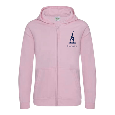 Sweatjacke Kids rosa - Turnerin & Name
