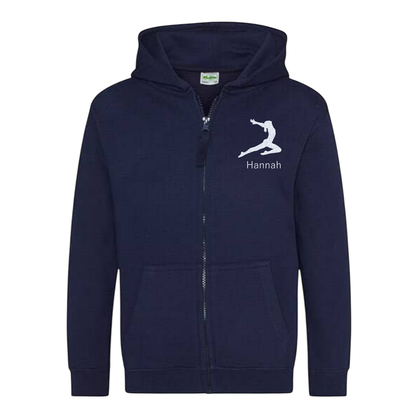 Sweatjacke Kids dunkelblau - Turnerin & Name