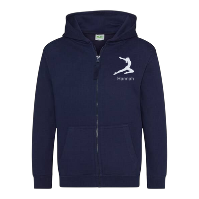 Sweatjacke Kids dunkelblau - Turnerin & Name