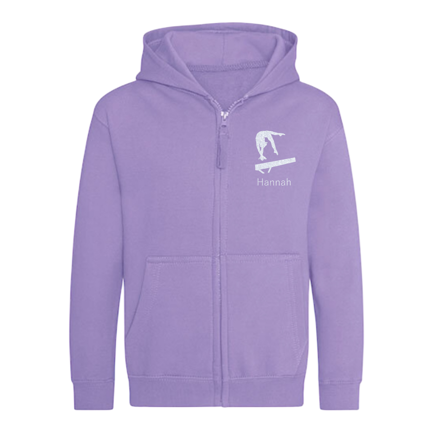 Sweatjacke Kids helllila - Turnerin & Name