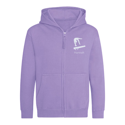 Sweatjacke Kids helllila - Turnerin & Name