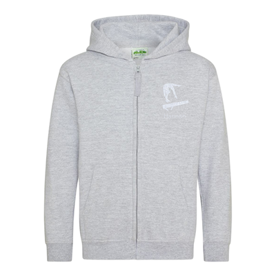 Sweatjacke Kids hellgrau - Turnerin & Name