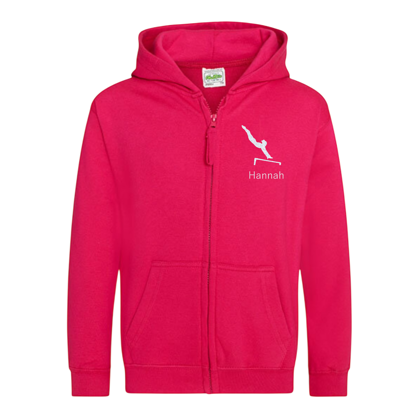 Sweatjacke Kids pink - Turnerin & Name