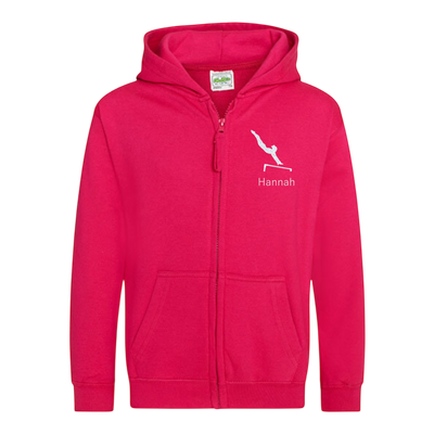 Sweatjacke Kids pink - Turnerin & Name