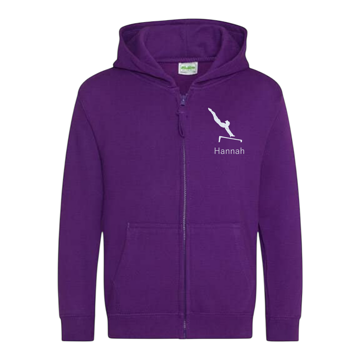 Sweatjacke Kids lila - Turnerin & Name