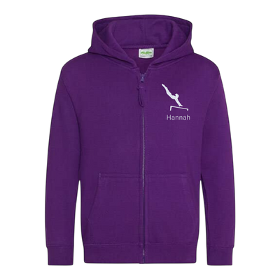 Sweatjacke Kids lila - Turnerin & Name