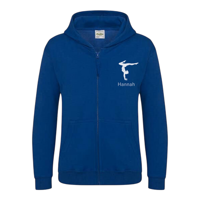 Sweatjacke Kids blau - Turnerin & Name
