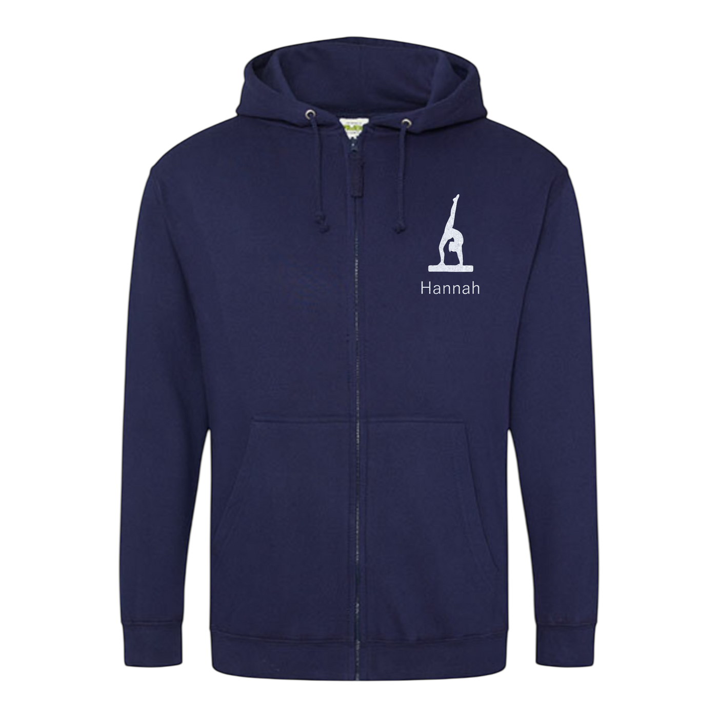 Sweatjacke Damen dunkelblau - Turnerin & Name