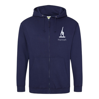 Sweatjacke Damen dunkelblau - Turnerin & Name