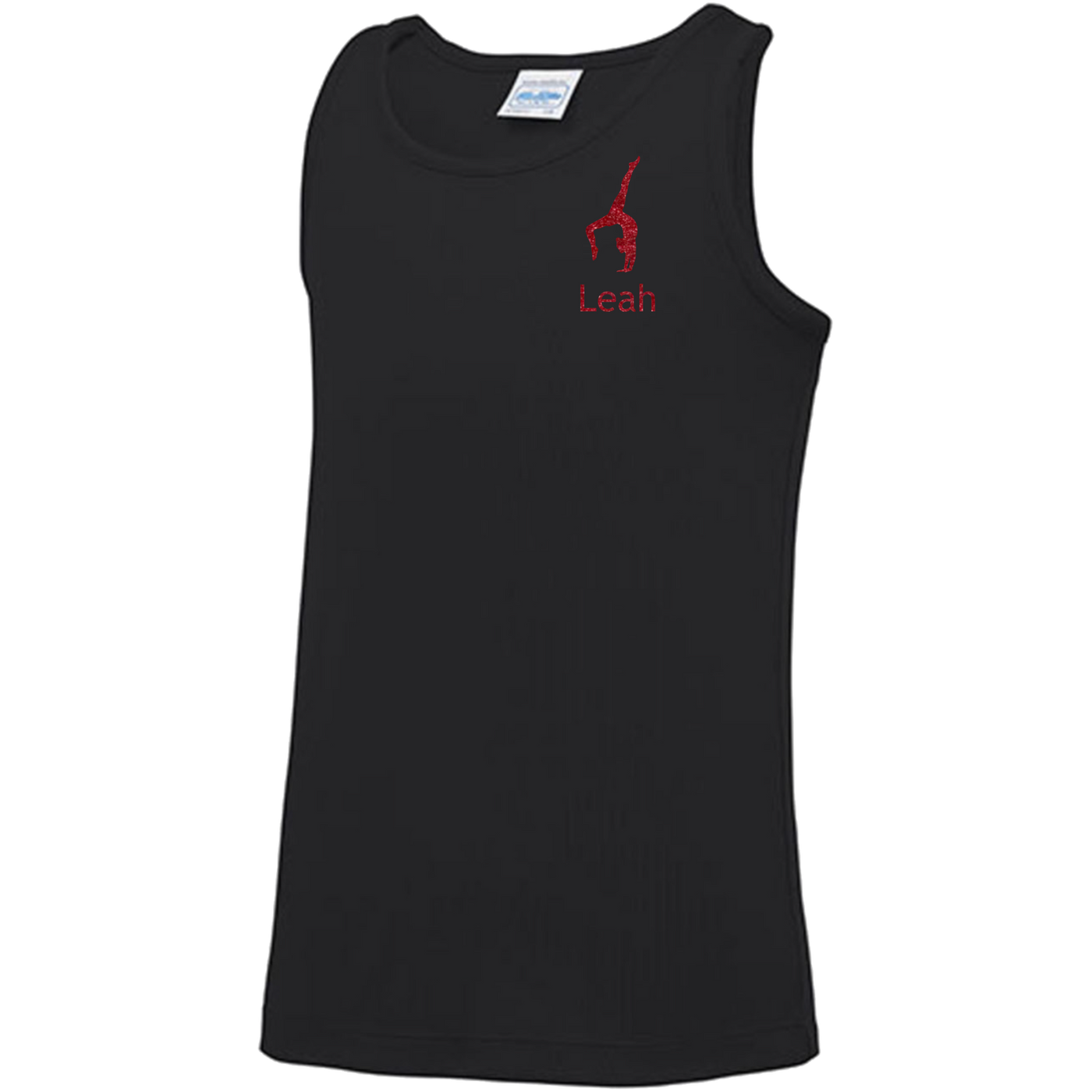 Sportop schwarz Kids, Turnmotiv & Name