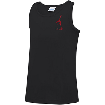 Sportop schwarz Kids, Turnmotiv & Name