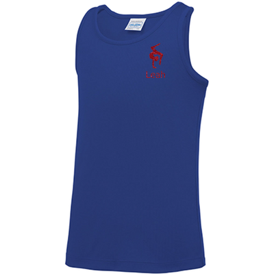 Sporttop royalblau Kids, Turnmotiv & Name