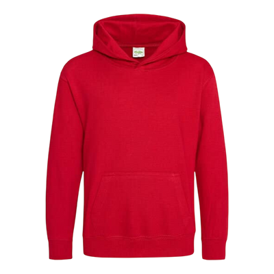 Vereins-Hoodies bedruckt Rot Gelb Orange