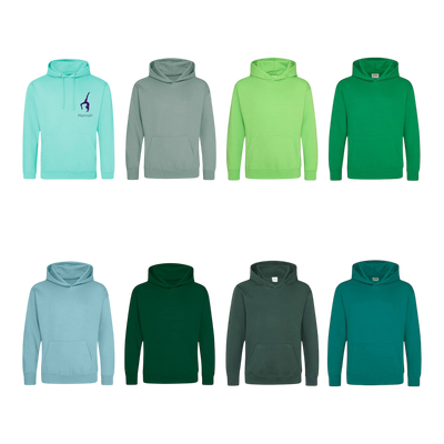 Vereins-Hoodies bedruckt Grün Türkis
