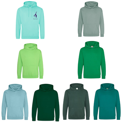Vereins-Hoodies bedruckt Grün Türkis