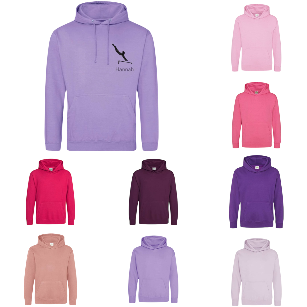 Vereins-Hoodies bedruckt Rosa Lila