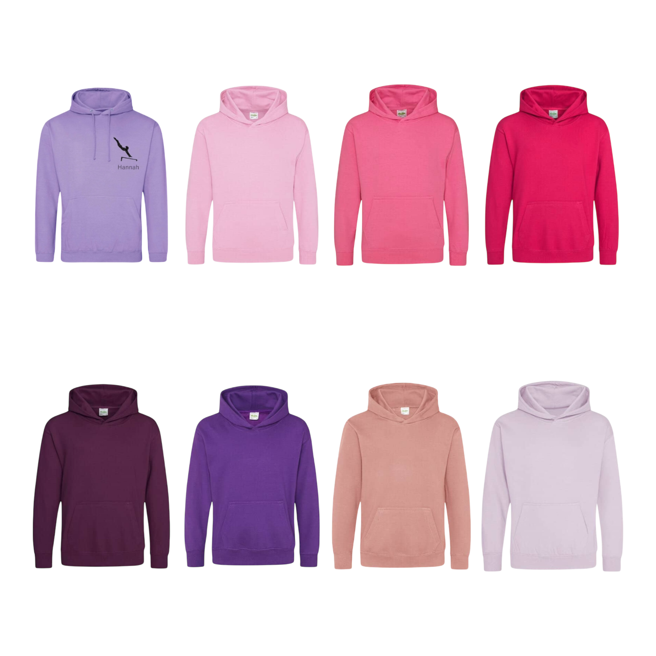 Vereins-Hoodies bedruckt Rosa Lila