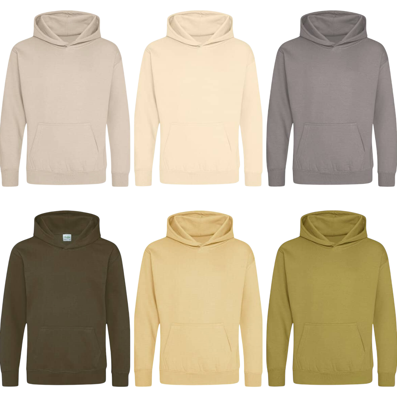 Vereins-Hoodies bedruckt Naturtöne