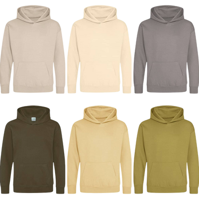 Vereins-Hoodies bedruckt Naturtöne