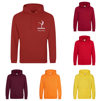 Vereins-Hoodies bedruckt Rot Gelb Orange