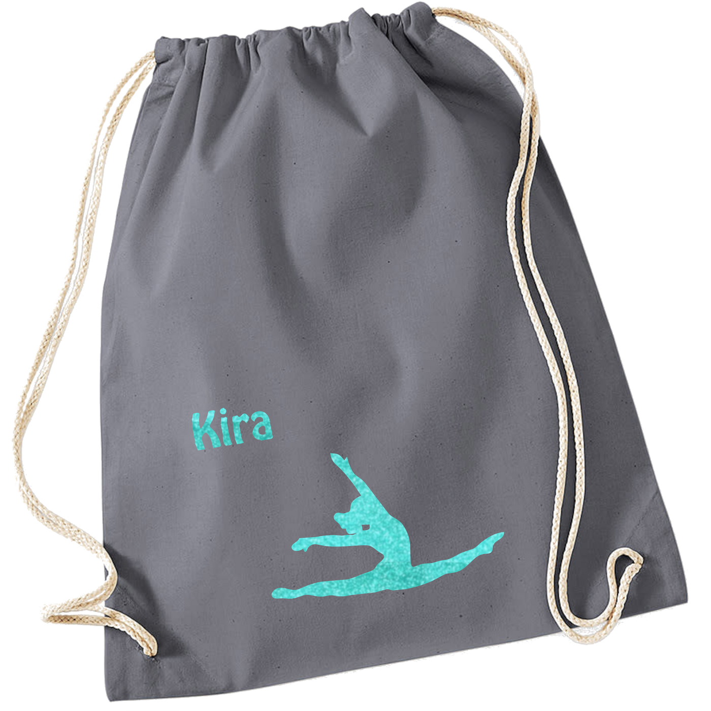 Turnbeutel graphit - viele Motive & Farben