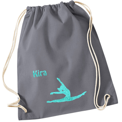 Turnbeutel graphit - viele Motive & Farben