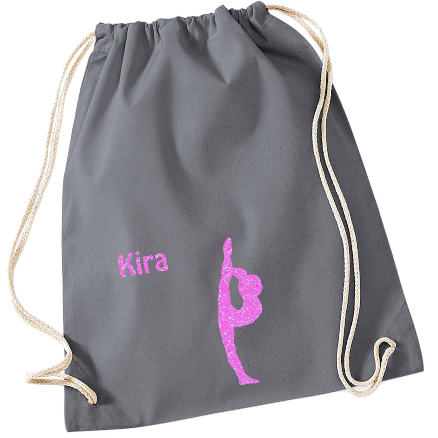 Turnbeutel graphit - viele Motive & Farben