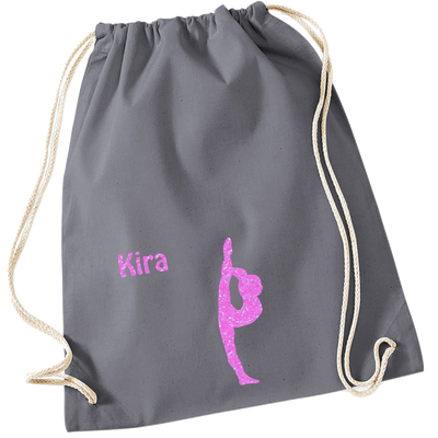 Turnbeutel graphit - viele Motive & Farben