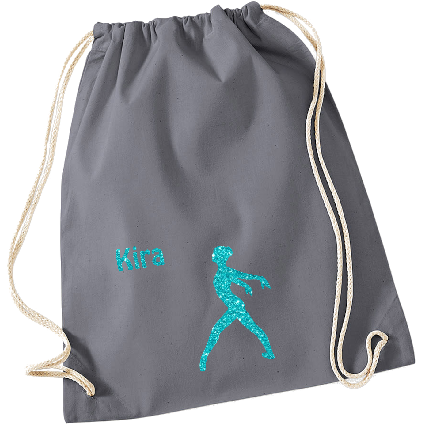 Turnbeutel graphit - viele Motive & Farben