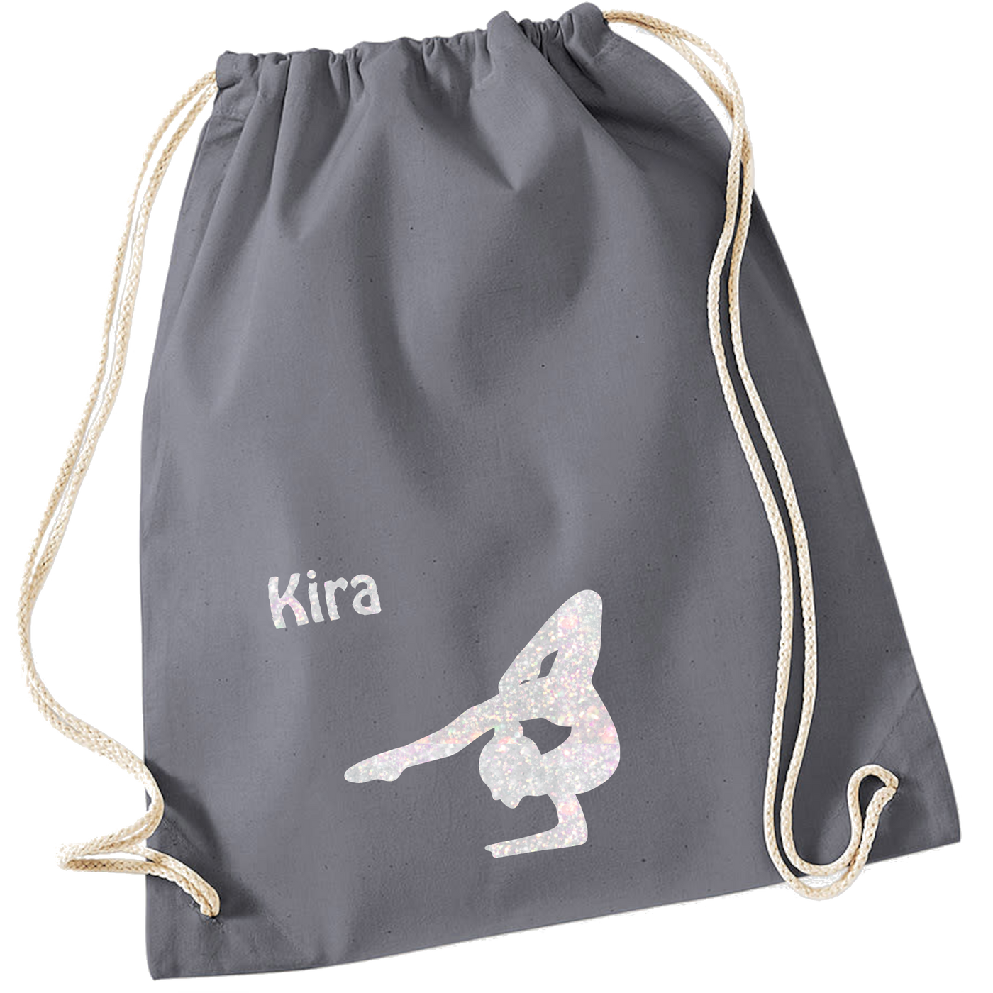 Turnbeutel graphit - viele Motive & Farben