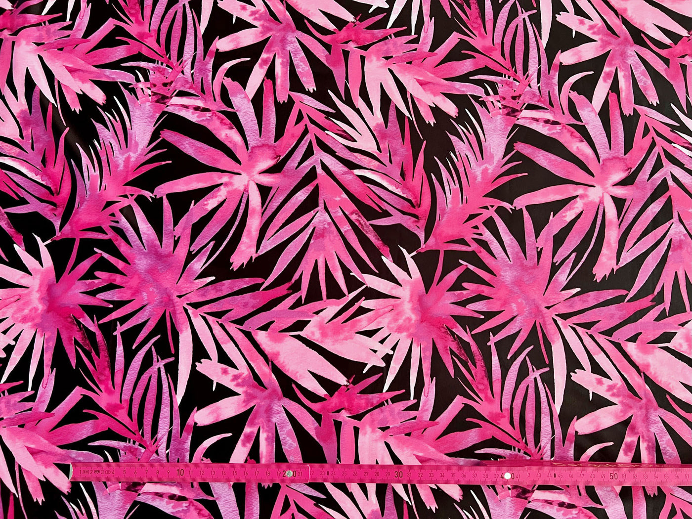 430 Lycra matt Blätter pink