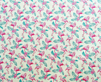 413 Lycra matt flamingos creme