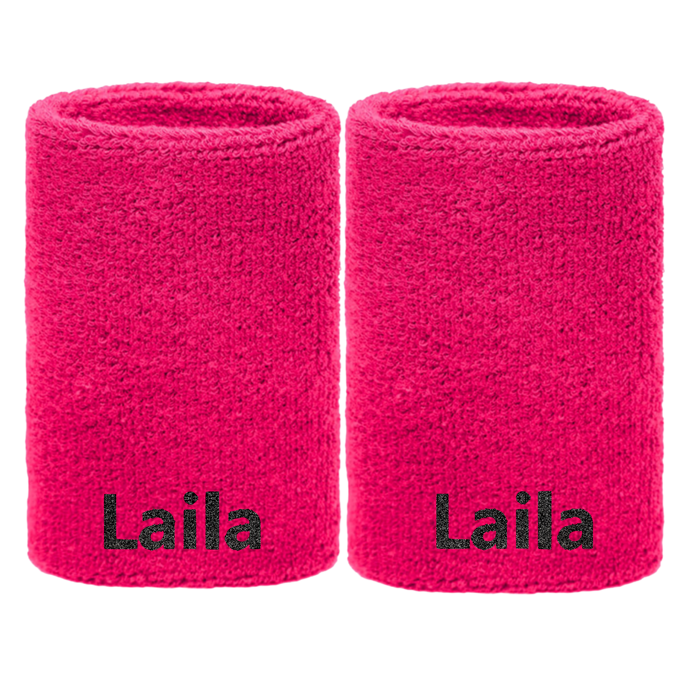 Schweißbänder pink mit Namen