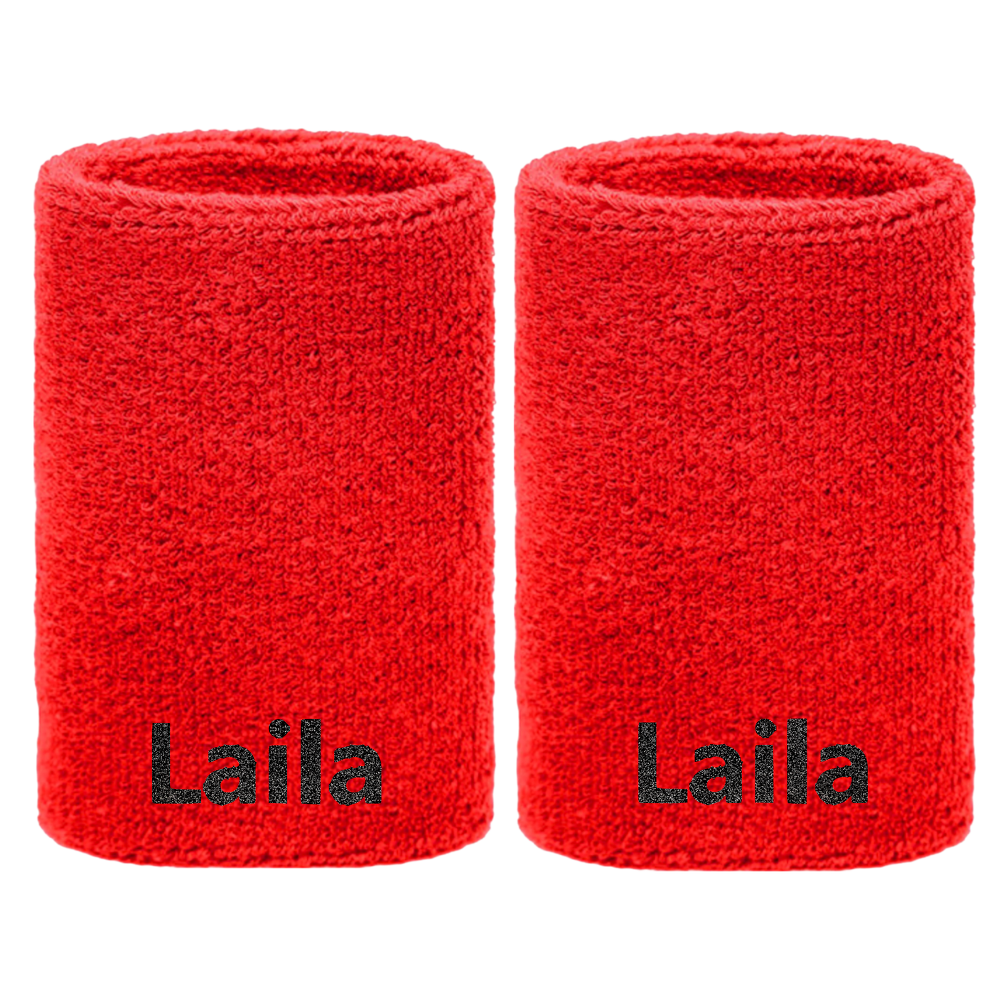 Schweißbänder rot mit Namen